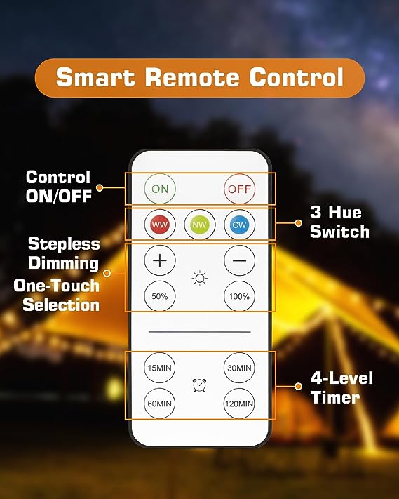 BoRccdit CordlessGlow 15W A19 Rechargable Light Bulbs with Remote, 3 Color Temperatures + Dimmable Battery Powered Light Bulbs,up to 24 Hours